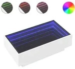vidaXL LED-Couchtisch Wei&szlig; 90x50x30 cm Holzwerkstoff
