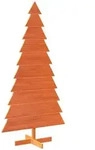 vidaXL Weihnachtsbaum zum Schm&uuml;cken Wachsbraun 180cm Massivholz Kiefer