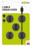 Goobay 95040 Kabel Management 1-Slot (mini), schwarz, Schwarz - 5er-Set zum Ordnen