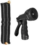 Relaxdays Spiralschlauch Wasser, bis 10 m ausziehbar, flexibler Gartenschlauch mit