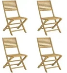 vidaXL Gartenst&uuml;hle 4 Stk. Klappbar 48,5x61,5x87 cm Massivholz Akazie