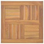 vidaXL Tischplatte Quadratisch 50x50x2,5 cm Massivholz Teak