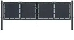 vidaXL Gartentor Stahl 300&times;100 cm Anthrazit
