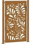 vidaXL Gartentor 105x155 cm Wetterfester Stahl Wellen-Design