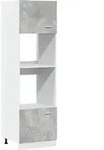 vidaXL Mikrowellenumbauschrank Lyon Betongrau 60x57x207 cm Holzwerkstoff