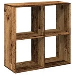 vidaXL Raumteiler-B&uuml;cherregal Altholz-Optik 69,5x29x69,5 cm