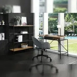 SalesFever Schreibtisch | mit Ablagefl&auml;che | Tischplatte 15 mm MDF natur |...