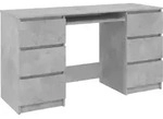 vidaXL Schreibtisch Betongrau 140x50x77 cm Holzwerkstoff