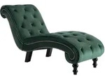 vidaXL Chaiselongue Gr&uuml;n Samt