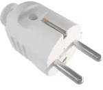 BACHMANN Schutzkontaktstecker, zentral wei&szlig; bruchfest montierbar