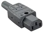 BACHMANN Kaltger&auml;tekupplung IEC320 C13 10A/250VAC, Schraubanschlu&szlig;, schwarz
