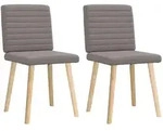 vidaXL Esszimmerst&uuml;hle 2 Stk. Taupe Stoff