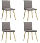 vidaXL Esszimmerst&uuml;hle 4 Stk. Taupe Stoff