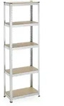 Relaxdays Schwerlastregal, HxBxT: 180x60x30 cm, 500 kg, verzinkter Stahl, Lagerregal