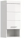 Ebuy24 Scout Badschrank Wandh&auml;ngend 1 T&uuml;r, 1 Regal Wei&szlig; hochglanz, wei&szlig;.