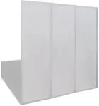 vidaXL Badewannenfaltwand 117x120 cm 3 Paneele Faltbar