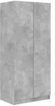 vidaXL Kleiderschrank Betongrau 80x52x180 cm Holzwerkstoff