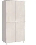 vidaXL Kleiderschrank HAMAR Wei&szlig; 89x50x180 cm Massivholz Kiefer