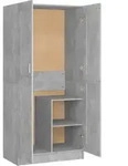 vidaXL Kleiderschrank Betongrau 82,5x51,5x180 cm Holzwerkstoff