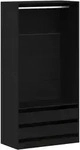 vidaXL Kleiderschrank in Schwarz und Eiche, 100x50x200 cm, aus Holzwerkstoff