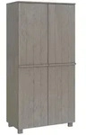 vidaXL Kleiderschrank HAMAR Hellgrau 89x50x180 cm Massivholz Kiefer