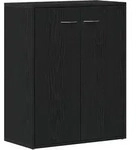 vidaXL Sideboard Schwarze Eiche 60x30x75 cm Holzwerkstoff