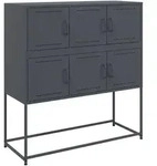 vidaXL Sideboard Anthrazit 100,5x39x107 cm Stahl