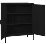 vidaXL Lagerschrank Schwarz 80x35x101,5 cm Stahl