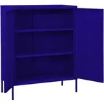 vidaXL Lagerschrank Marineblau 80x35x101,5 cm Stahl