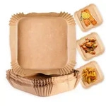 GOURMETmaxx Backpapierschalen f&uuml;r Hei&szlig;luftfritteusen (2&ndash;5 l) - 50 St&uuml;ck