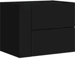 vidaXL Wand-Nachttisch Schwarz 45x30x35 cm