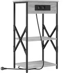 vidaXL Nachttisch mit Regal Grau Sonoma 41 x 31 x 76 cm Holzwerkstoff