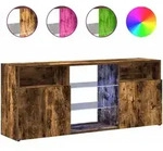 vidaXL TV-Schrank mit LED-Leuchten R&auml;uchereiche 120x30x50 cm
