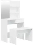 vidaXL Schminktisch-Set Hochglanz-Wei&szlig; 74,5x40x141 cm