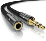 Primewire Klinkenkabel 3,5 mm AUX - Audio Verbindungskabel / Kupplung mit Nylonmantel