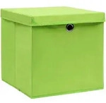 vidaXL Aufbewahrungsboxen mit Deckeln 10 Stk. 28x28x28 cm Gr&uuml;n