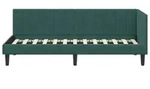 vidaXL Eckbettgestell mit Kopfteil Dunkelgr&uuml;n 80 cm x 200 cm Samt