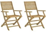 vidaXL Gartenst&uuml;hle 2 Stk. Klappbar 54,5x61,5x86,5cm Massivholz Akazie