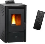 Luft- Pelletofen Anita 9,4 kW Sannover Schwarz