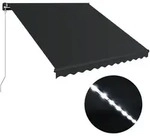 vidaXL Einziehbare Markise mit LED Handbetrieben 350x250 cm Anthrazit