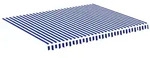 vidaXL Markisenbespannung Blau und Wei&szlig; 4,5x3,5 m