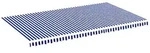 vidaXL Markisenbespannung Blau und Wei&szlig; 6x3,5 m