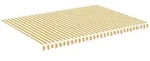 vidaXL Markisenbespannung Gelb und Wei&szlig; 5x3,5 m