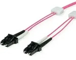 EasyLan LWL-LED-Patchkabel duplex 50/125&mu;m OM4, LC/LC, violett, 1 m