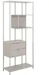 Ebuy24 Seaford Regal 2 Schubladen 4 Regale grau.