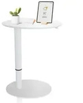 Stehtisch / Beistelltisch STAND III 65 x 50 cm oval wei&szlig; hjh OFFICE