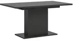 Ebuy24 Motion Esstisch S&auml;ulenfu&szlig; 90x150/190cm inkl. 1 Einlegeplatte grau.