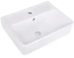 Hansgrohe Handwaschbecken Xanuia Q 45x34 cm wei&szlig; gl&auml;nzend mit &Uuml;berlauf und