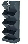 Prosperplast - Vertikaler Pflanztopf Mini Cascade aus Kunststoff in Anthrazit 19,5 x