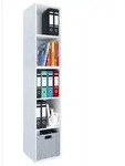 VCM B&uuml;roregal & B&uuml;cherregal Lona Wei&szlig; H. 183 x B. 35 x T. 37 cm